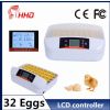 hhd newest design mini 32 pcs full automatic egg incubator ew-32
